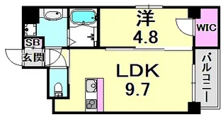 セレニテ甲子園II【7階】の間取り