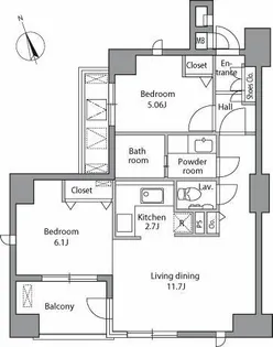 レジディア自由が丘【5階】の間取り