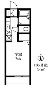 パインヒルズ都立大【1階】の間取り