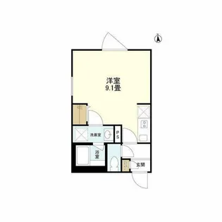 ウェルスクエアイズム奥沢【3階】の間取り