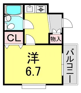 レジデンス石屋川【5階】の間取り