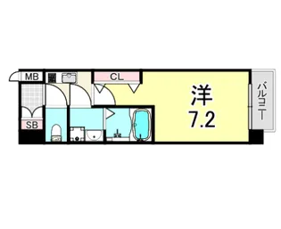 レジュールアッシュ塚本レジデンス【2階】の間取り