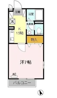エスポワールII【1階】の間取り