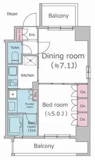 パークフラッツ渋谷代官山【4階】の間取り