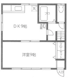 新灘北ハイツ【2階】の間取り