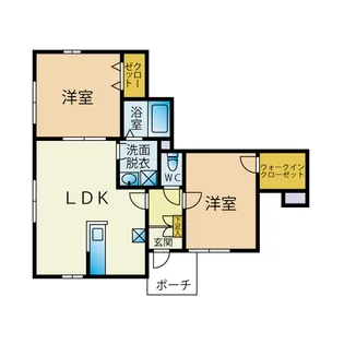 アムール姪浜【1階】の間取り