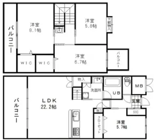 アントレ平尾参道の間取り