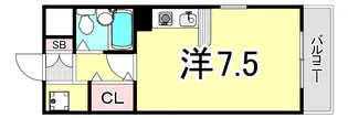 クレスト夙川【1階】の間取り