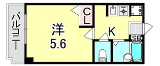 サンハウス御影本町【5階】の間取り