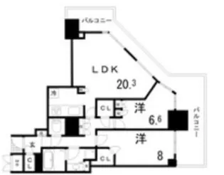 アーバンライフ神戸三宮ザ・タワー【7階】の間取り
