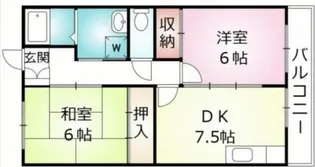 ガーデンハイツ芦屋【2階】の間取り