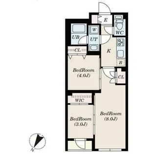 ゲートマークス三軒茶屋【2階】の間取り