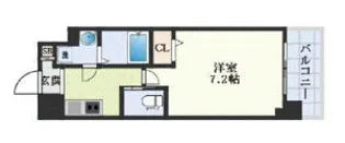 エグゼ難波西Ⅱ【3階】の間取り