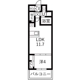 ミラージュパレス本町Depart【7階】の間取り