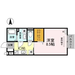 グレイス尼崎B棟【2階】の間取り