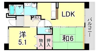 URパークタウン西武庫 15号棟【5階】の間取り