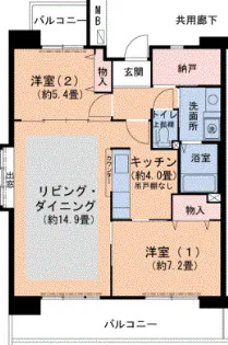 URパークタウン西武庫 9号棟【9階】の間取り