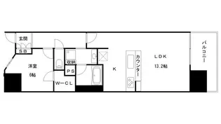ワコーレシティ神戸三宮【5階】の間取り