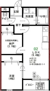 EIJU加島B(南側)【1階】の間取り