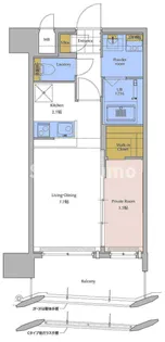 ネストピア東比恵駅前【11階】の間取り