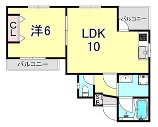 エクリュー北口【2階】の間取り