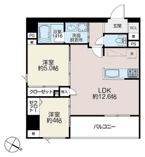 イゾラセレーナ目黒【2階】の間取り