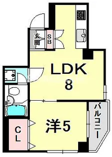 ロイヤルメゾン鹿塩壱番館【4階】の間取り