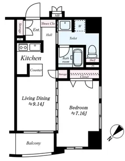 クレアランドマーク【4階】の間取り