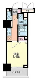 ハビテ靱センターコート【4階】の間取り