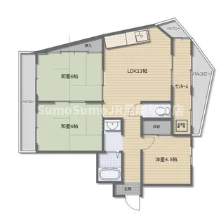 日盛ビル【4階】の間取り