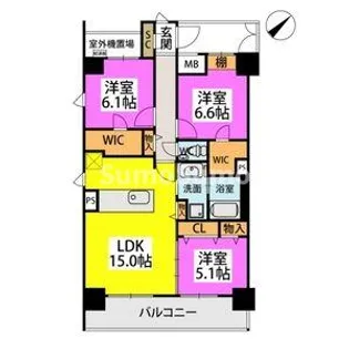 アンドルーツ駅東【11階】の間取り