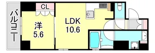 リーガル神戸三宮Ⅱ【7階】の間取り