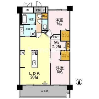 イーグル山手【2階】の間取り