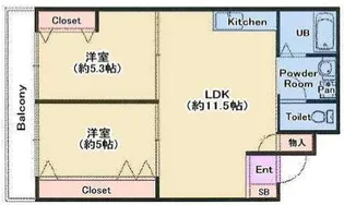 アモンコートⅠ【2階】の間取り