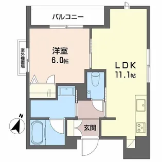 ShaMaison Gardens 六甲【4階】の間取り