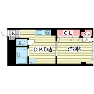 ヤマウラ77ビル【6階】の間取り
