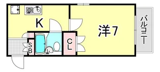 ピュア芦屋【5階】の間取り