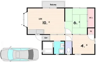 ハイツ南落合Ⅱ【2階】の間取り