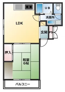 ファミール兵庫【2階】の間取り