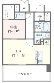クレストコート靭公園 THE CLASS【14階】の間取り
