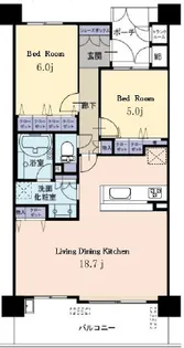 シャリエなんばファースト【10階】の間取り