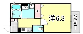 GRADO塚口【1階】の間取り