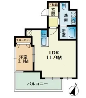 ビエネスタ千代県庁口【8階】の間取り