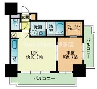 RJRプレシア吉塚駅前【8階】の間取り