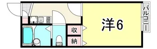 レオパレススプルース鳴尾【2階】の間取り