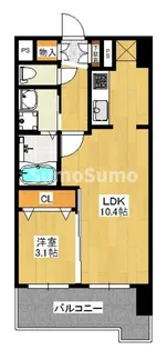 レジディア博多東【6階】の間取り