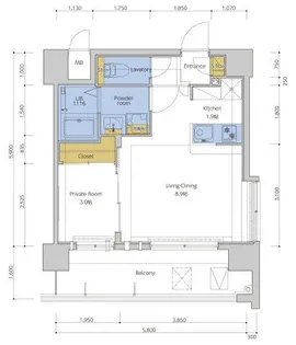 ネストピア博多ガーデン【6階】の間取り