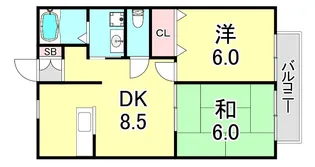 西代ハイツ【1階】の間取り