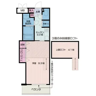 メトロポリタン【3階】の間取り
