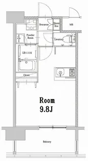 エンクレストベイ天神EAST【3階】の間取り